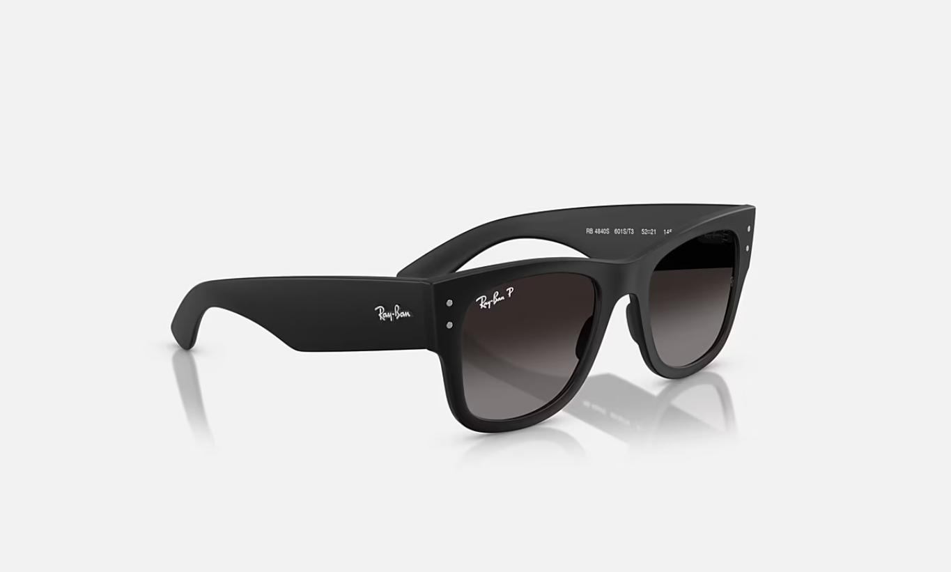 Ray-Ban Mega Wayfarer Liteforce Sand Black/Grey Gradient Polar 50