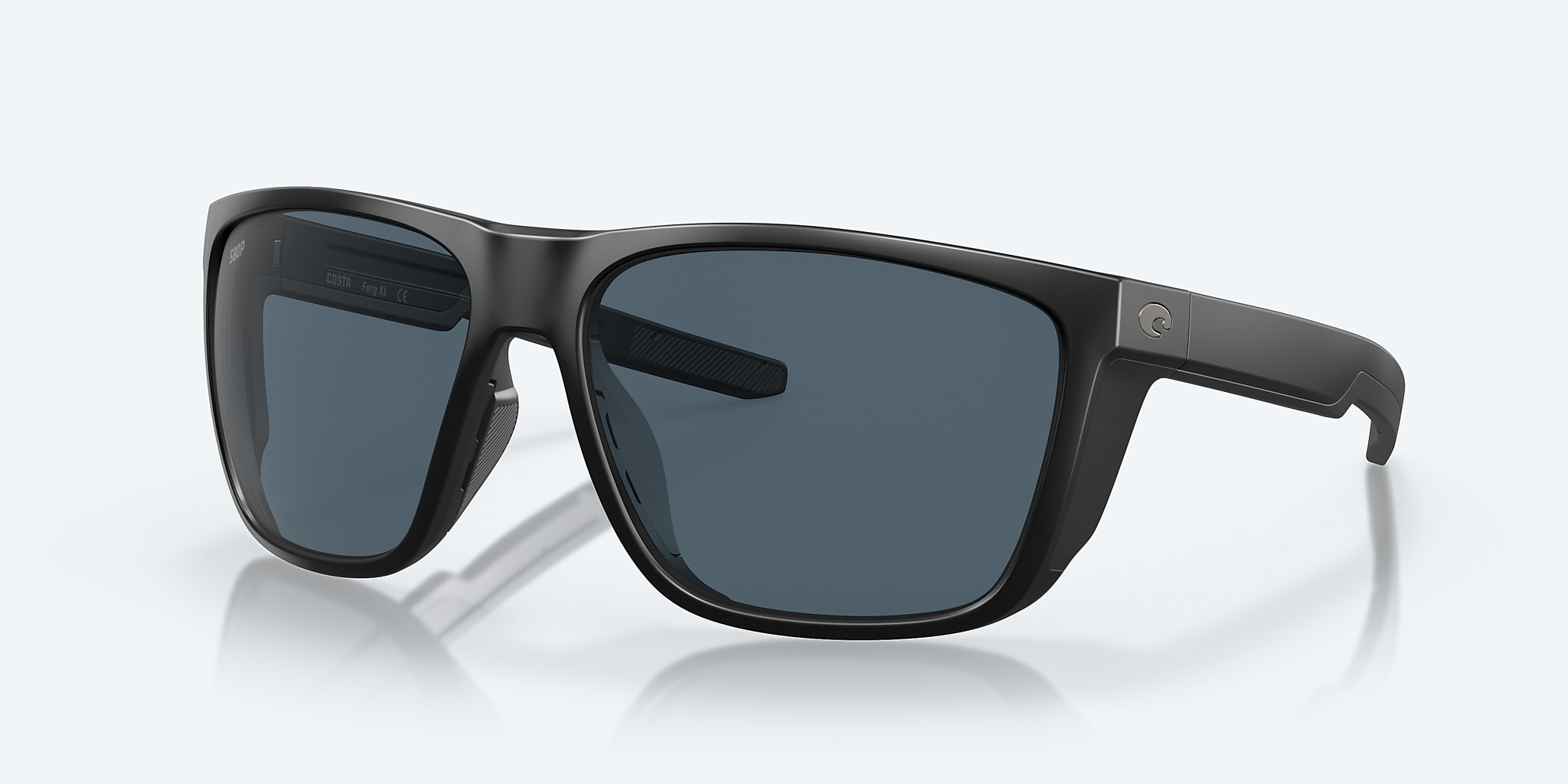 Costa Del Mar Ferg XL Matte Black Gray 580P Polarized XXL 62  display picture 3