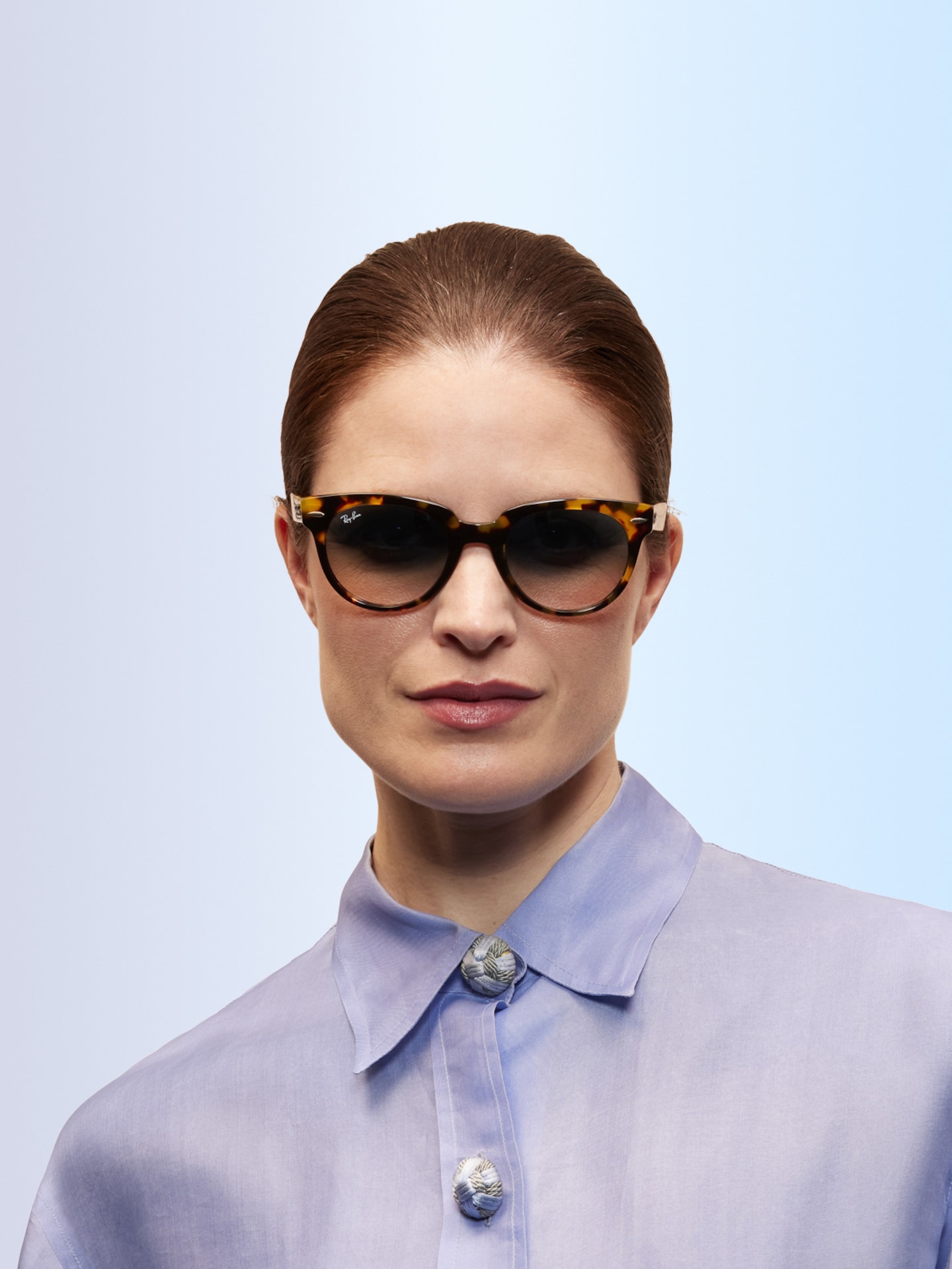 Ray-Ban Orion Polished Yellow Havana/Light Blue Gradient 52  display picture 2
