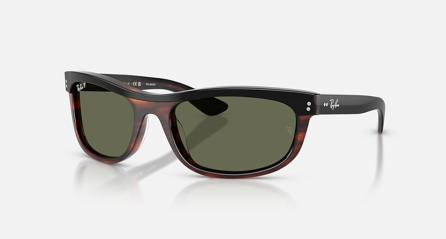 Ray-Ban Balorama Street Neat Black On Havana/Green Polarized 62 mm