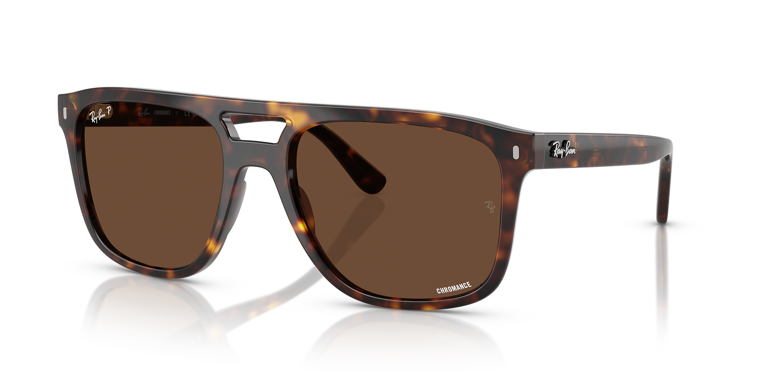 Ray-Ban RB2213CH Chromance Polished Havana/Brown Polarized 58 mm