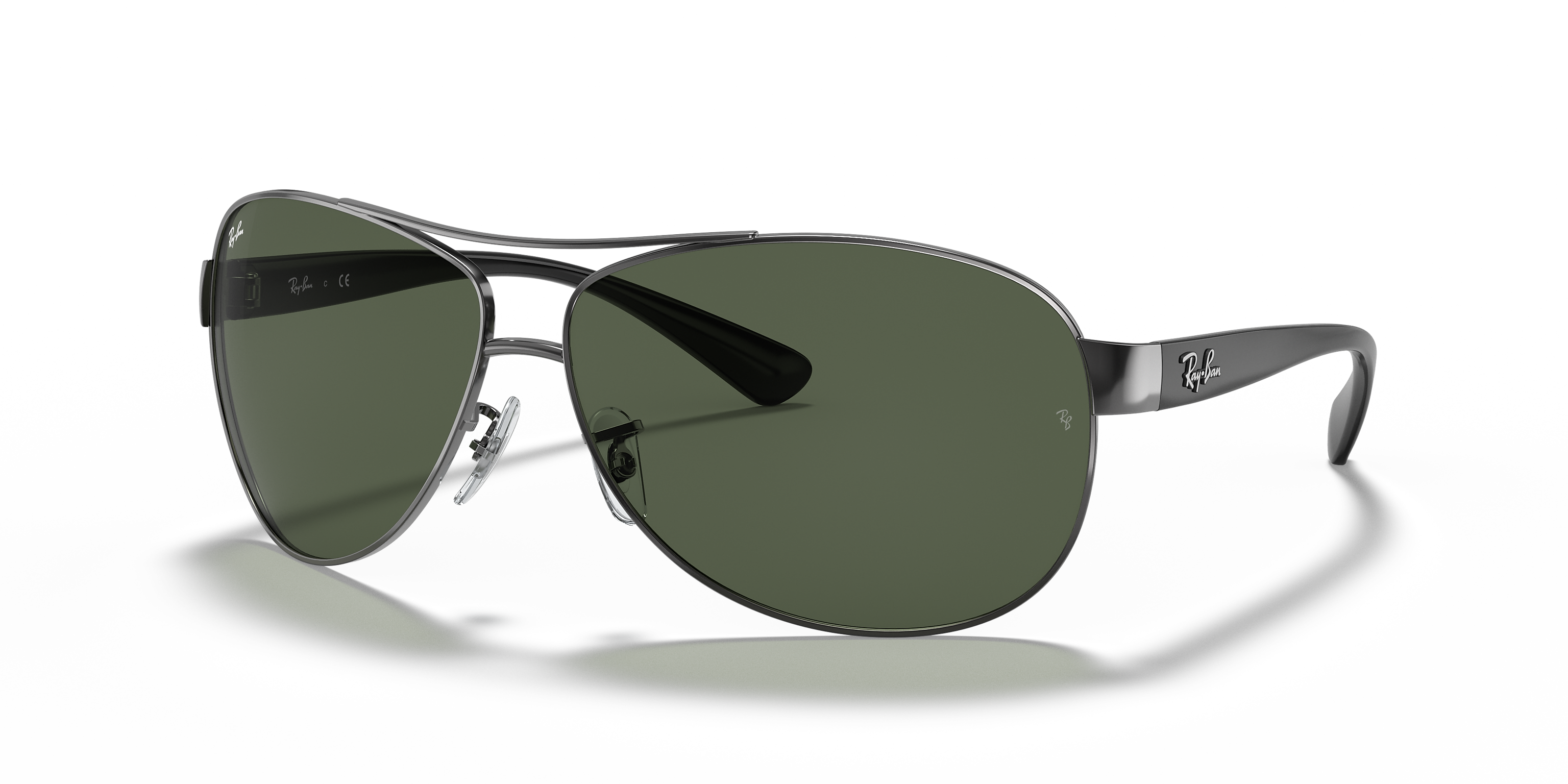 Ray-Ban RB3386 Polished Gunmetal/Dark Green 67 mm Sunglasses