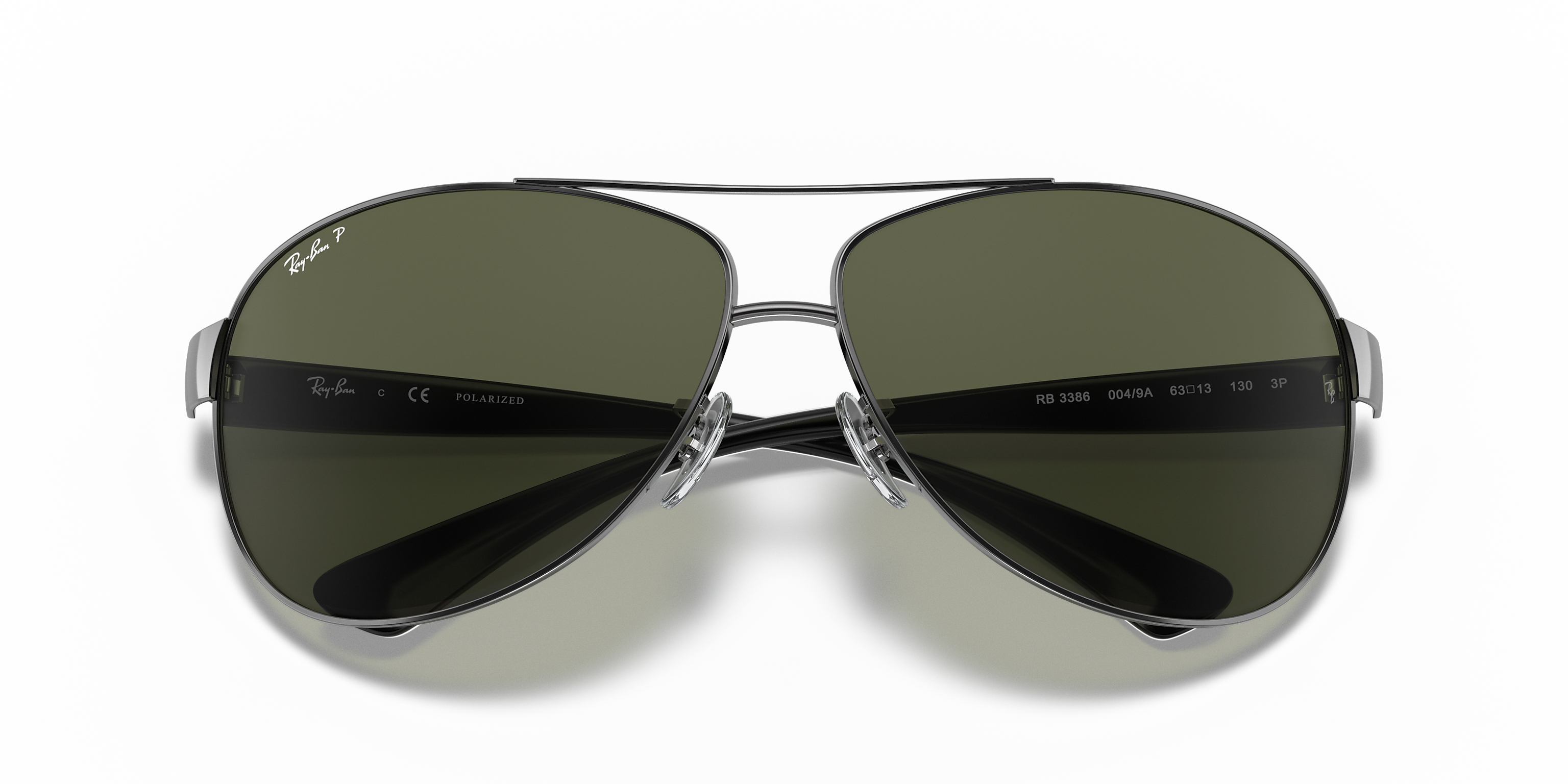 Ray-Ban RB3386 Gunmetal/G-15 Green Polarized 67mm Sunglasses