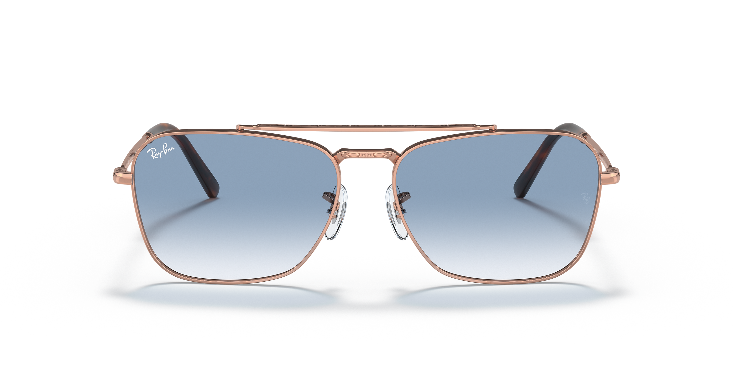 Ray-Ban New Caravan Rose Gold/Light Blue 58 mm Sunglasses RB3636