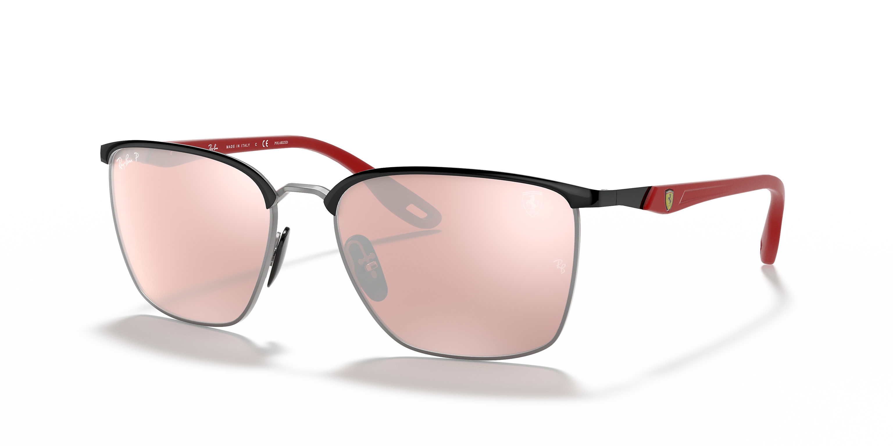 Ray-Ban RB3673M Ferrari Black Silver/Silver Chromance Polarized 56