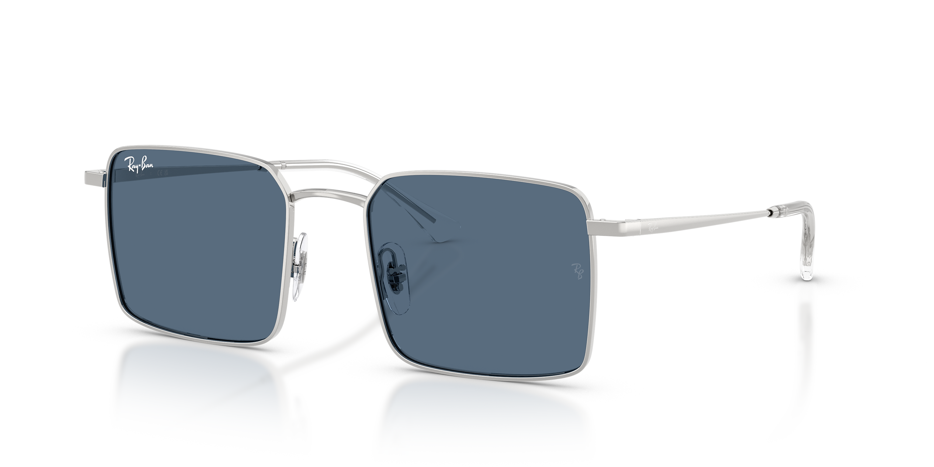 Ray-Ban Idan Bio-Based Silver/Dark Blue 53 mm Sunglasses RB3782