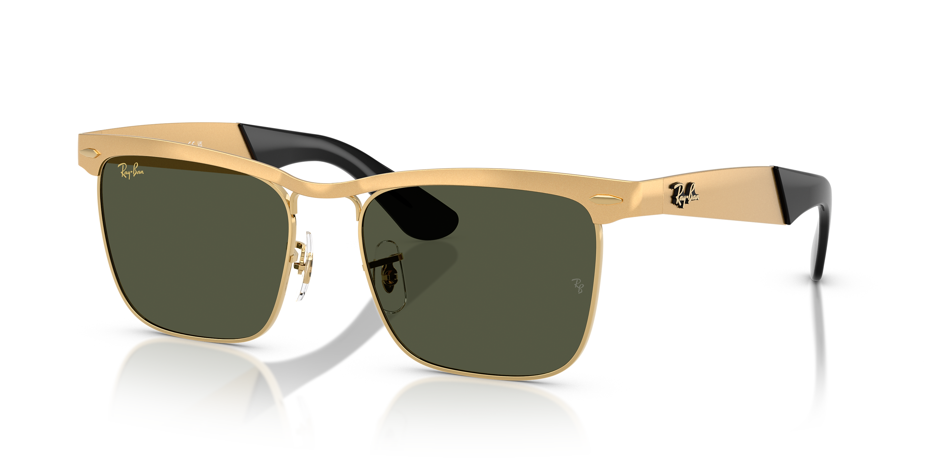 Ray-Ban Wayfarer Deluxe Sandblasted Legend Gold/Green 56 mm