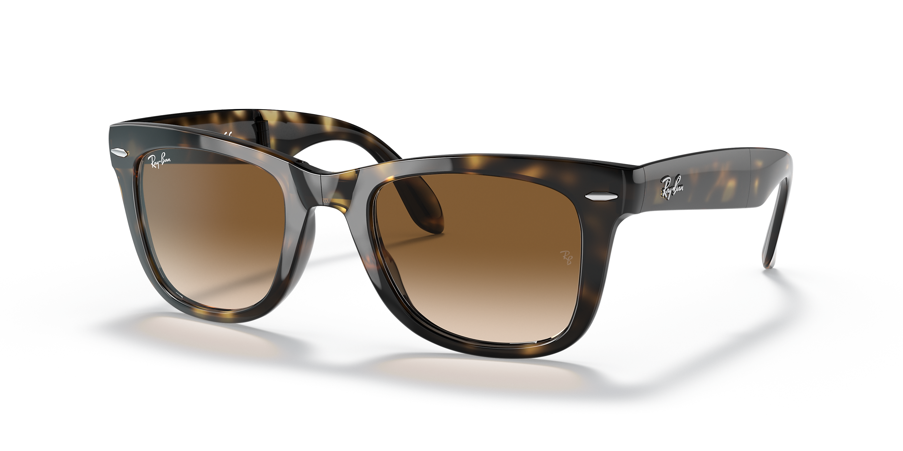 Ray-Ban Wayfarer Folding Classic Light Havana/Brown Gradient 50 mm