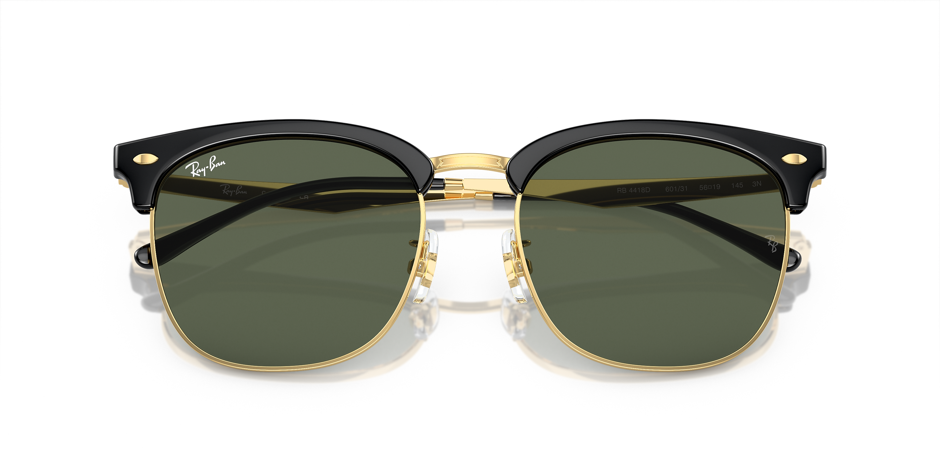 Ray-Ban RB4418D Black On Gold/Dark Green 56 mm Sunglasses RB4418D