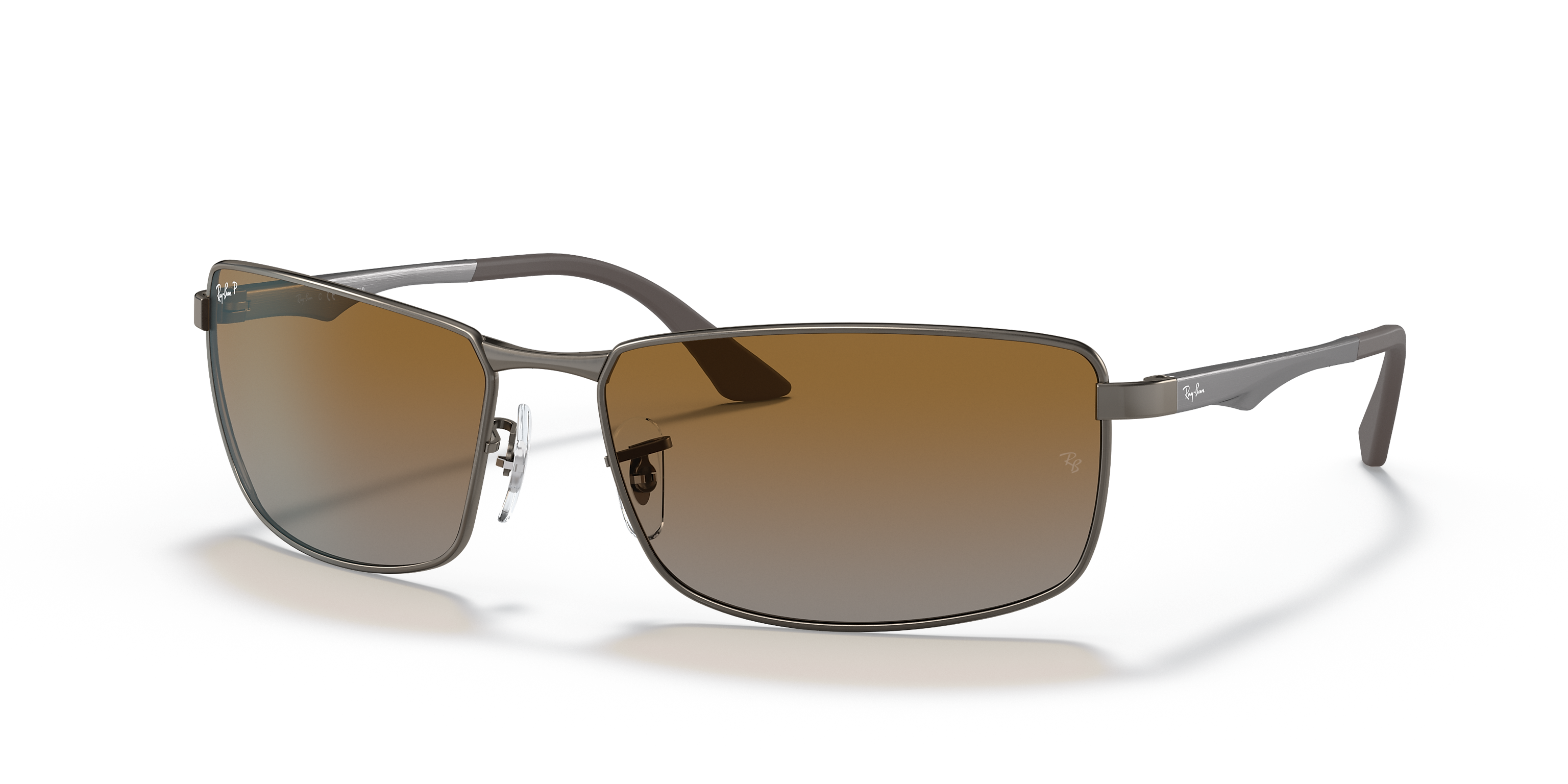 Ray-Ban Matte Gunmetal/Brown Polarized 61 mm Sunglasses RB3498 029